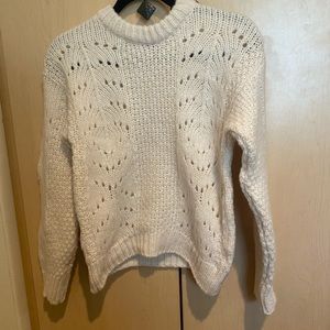 White knit sweater